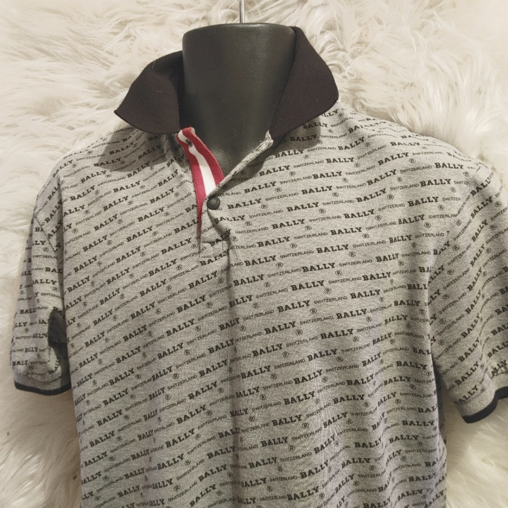 Men's Bally Swisse Logo Polo. Size Medium